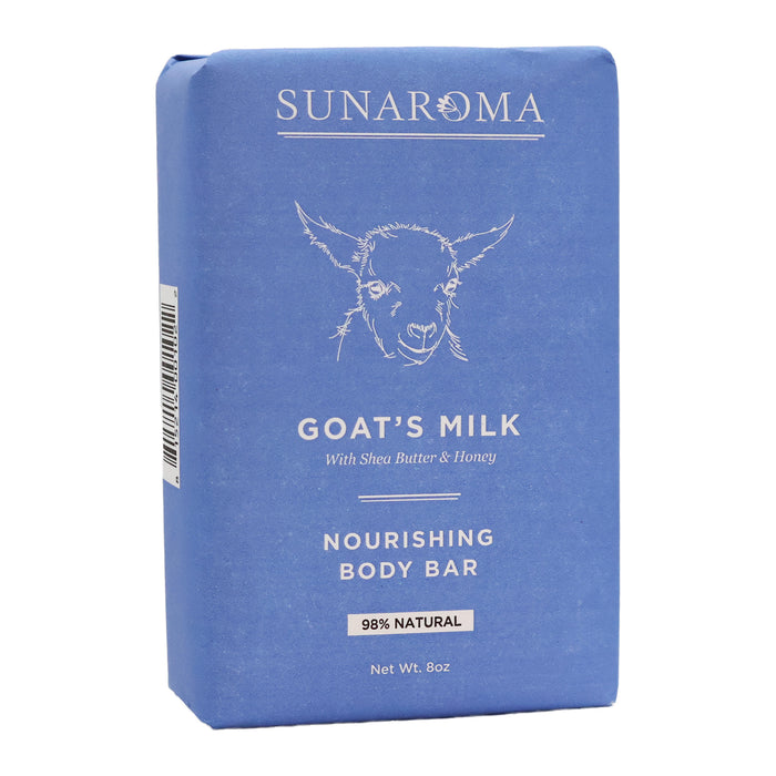 Sunaroma Goat's Milk Nourishing Body Soap Bar, 8 Oz.