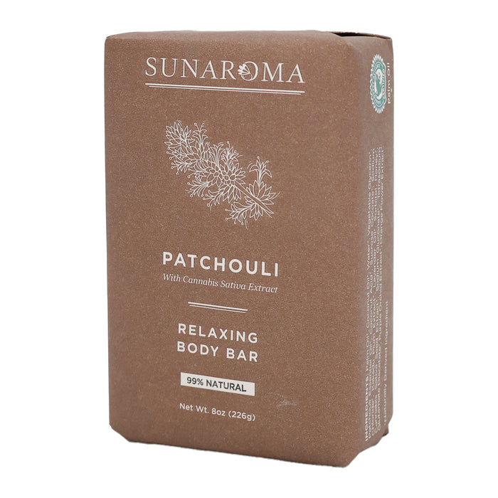 Sunaroma Patchouli Oil Relaxing Body Bar, 8 Oz.