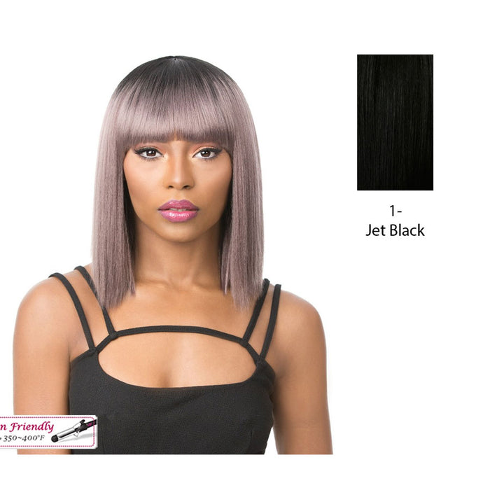 Real Hair Line Part Iron Friendly Wig - Sugar Song,Black
