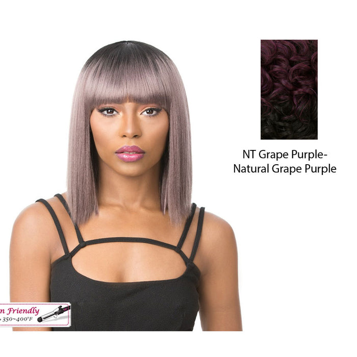 Real Hair Line Part Iron Friendly Wig - Sugar Song,Purple
