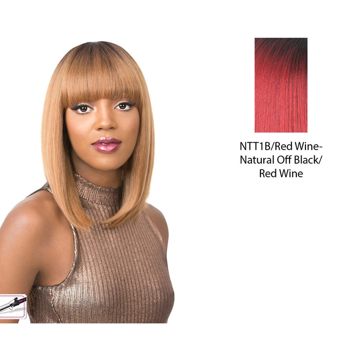 Real Hair Line Part Iron Friendly Wig - Summer Rain,Ntt1B/Redwine