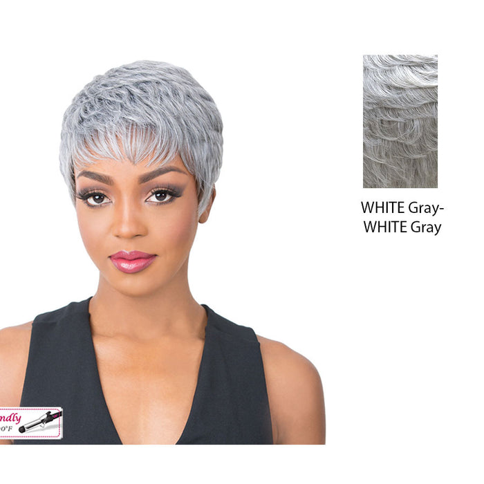 Synthetic 2020 Wig - Super Cute,White Grey