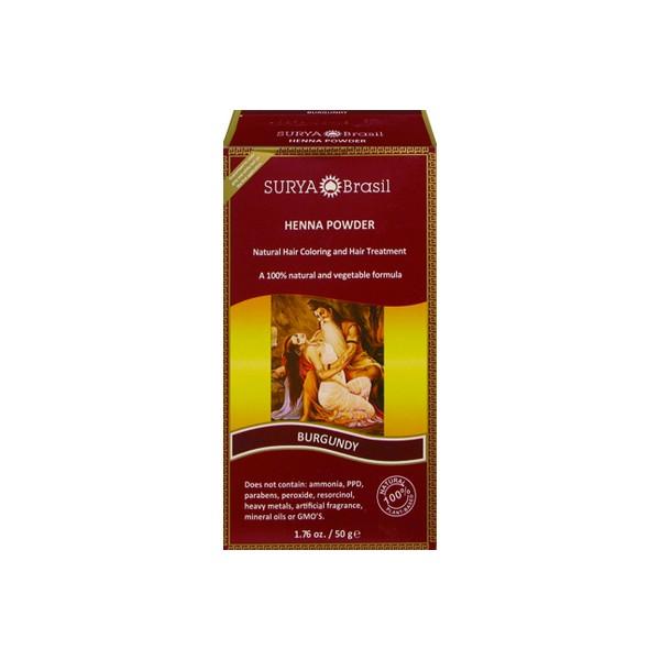 Surya Henna Powder Burgundy, 1.76 Oz.