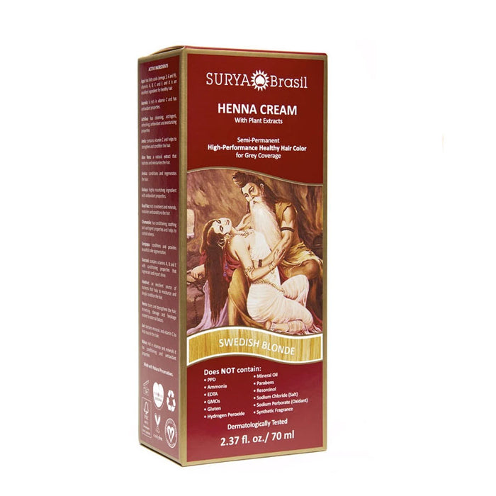 Surya Henna Cream Swedish Blonde, 2.3 Oz.