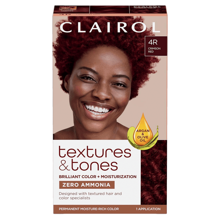Texture Tones Permanent Hair Color,Crimson Red,4R