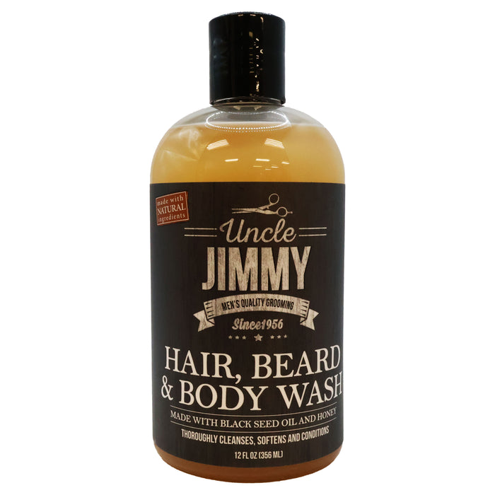 Uncle Jimmy Hair, Beard and Body Wash 12 Oz.