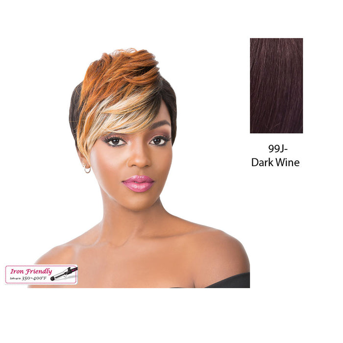 Synthetic U Part Wig Umi,Dark Wine