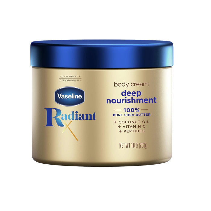 Vaseline Radiant X Deep Nourishment Body Cream, 10 Oz