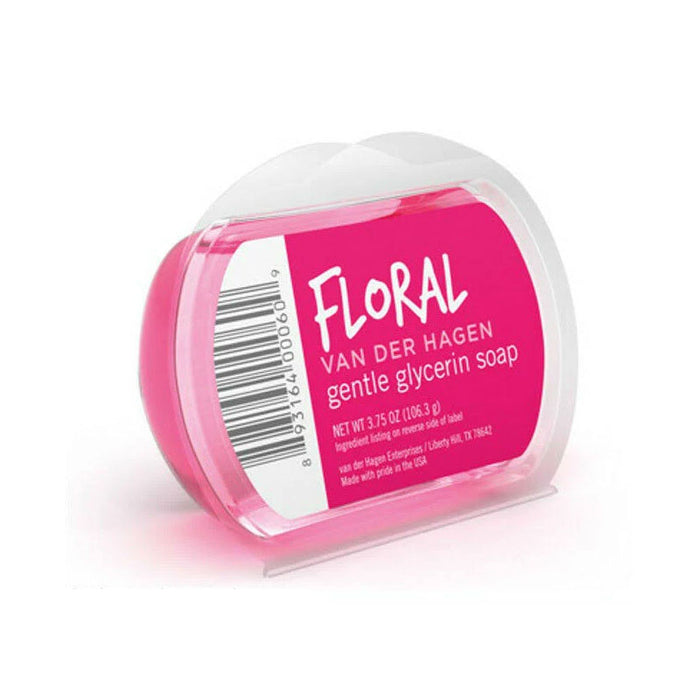 Van Der Hagan Gentle Glycerin Soap Bath Shower Bar Floral, 3.75 Oz.