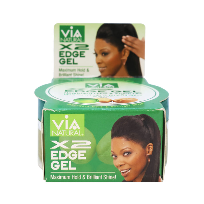 Via Natural X2 Hair Edge Gel 2.25 Oz.