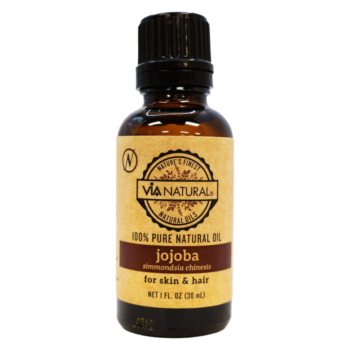 Via Natural Jojoba Natural Oil for Skin and Hair 1 Oz.