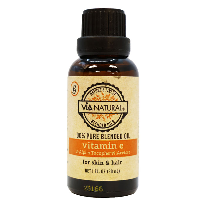 Via Natural Pure Blended Oil Vitamin E for Skin and Hair 1 Oz.