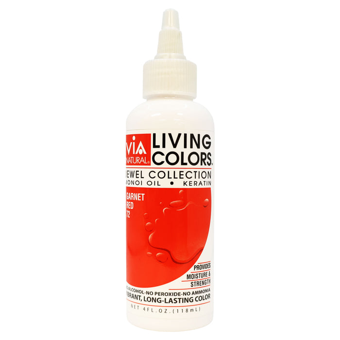 Via Natural Living Hair Colors 72 Garnet Red 4 Oz.