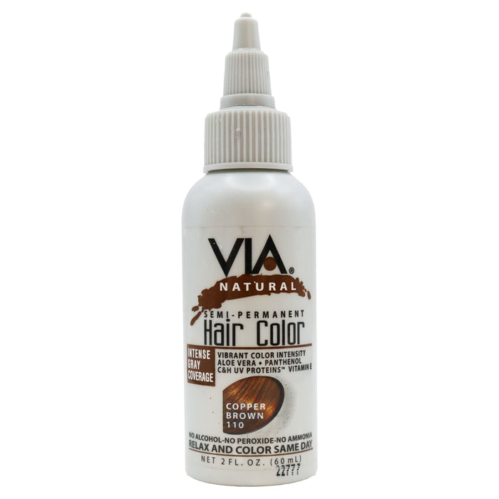 Via Natural Hair Color 110 Copper Brown 2 Oz.