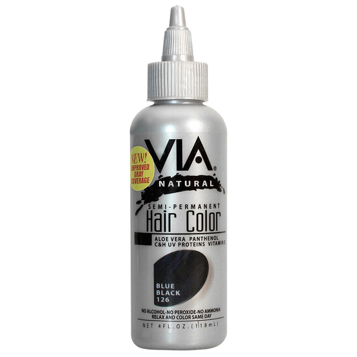 Via Natural Hair Color 126 Blue Black 4 Oz.