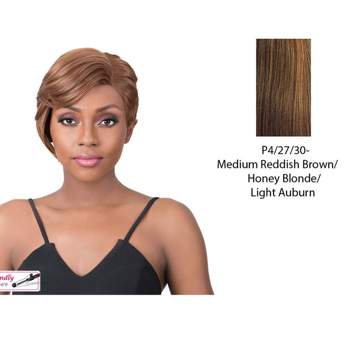 Synthetic 2020 Deep Lace Part Wig - Vista,Streaked Blend Of Medium Brown, Strawberry Blonde, And Light Auburn