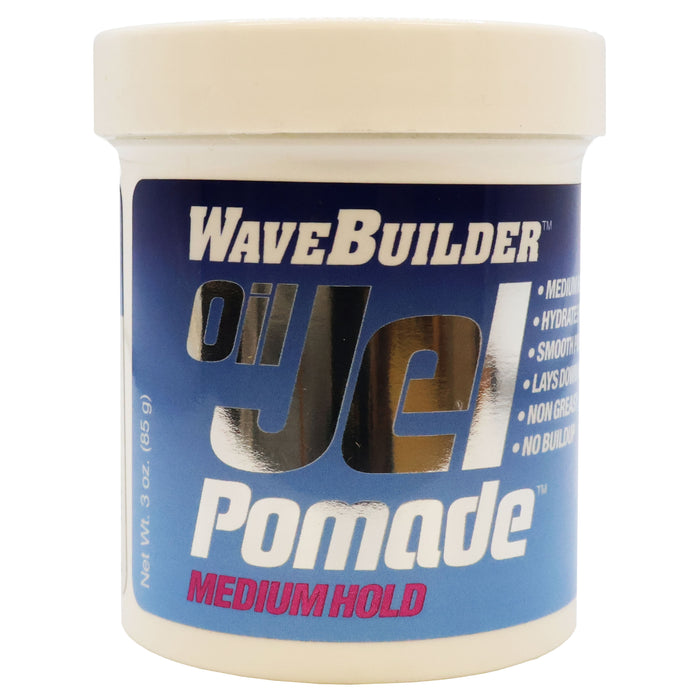 Wavebuilder Oil Jel Pomade Mediumm Hold 3.5 Oz.