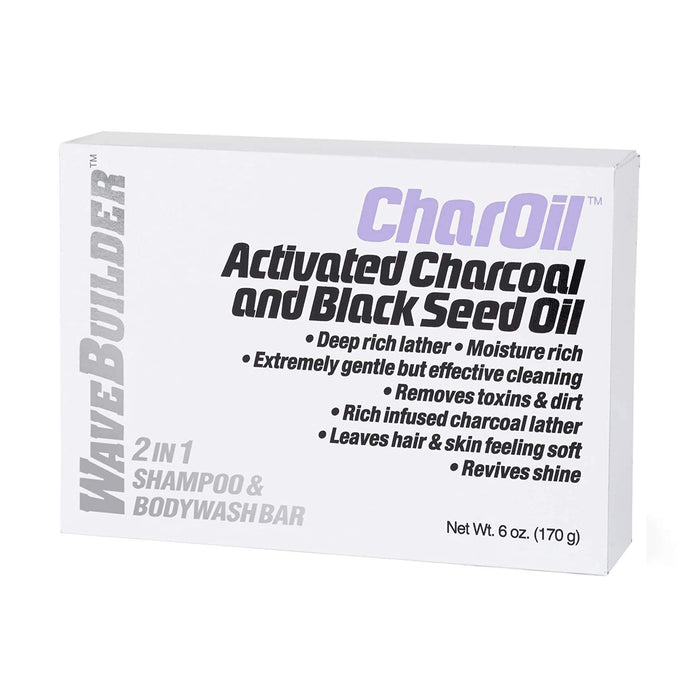 Wavebuilder 2 in 1 Shampoo & Bodywash Bar Char Oil 6 Oz.