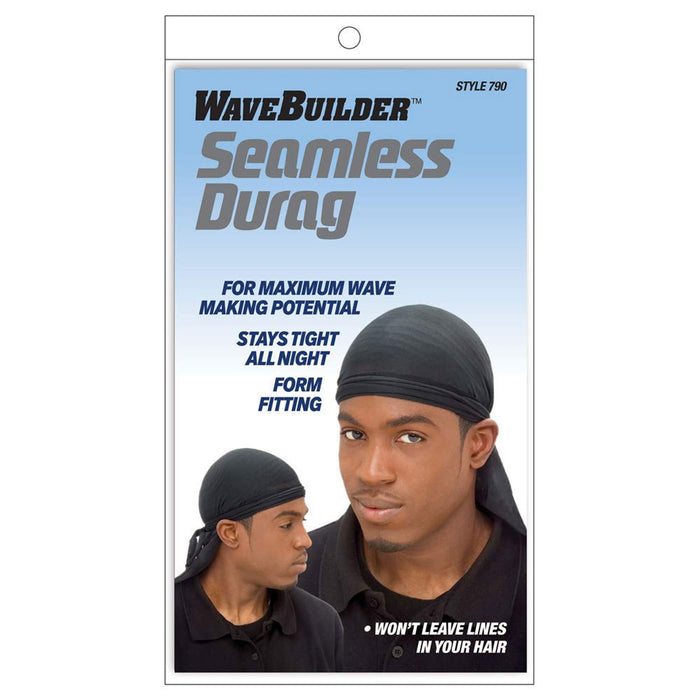 Wavebuilder Seamless Durag Style 790 Black