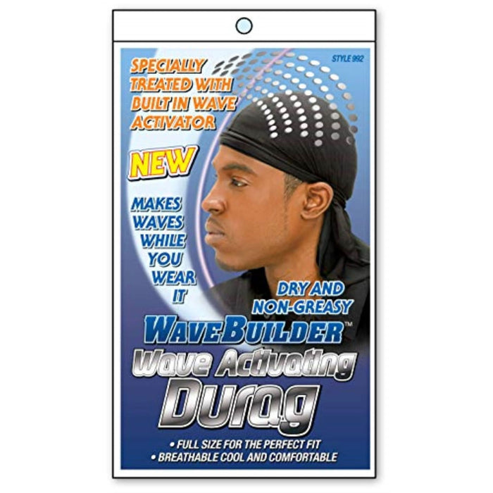 Wavebuilder Wave Activating Durag Black