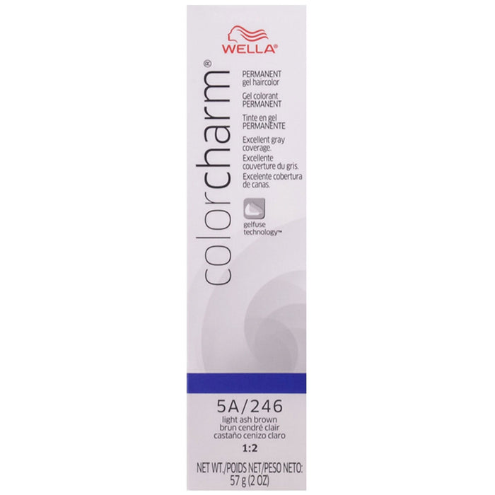 Wella Color Charm Permanent Gel Haircolor 5A/246 Light Ash Brown 2 Oz.
