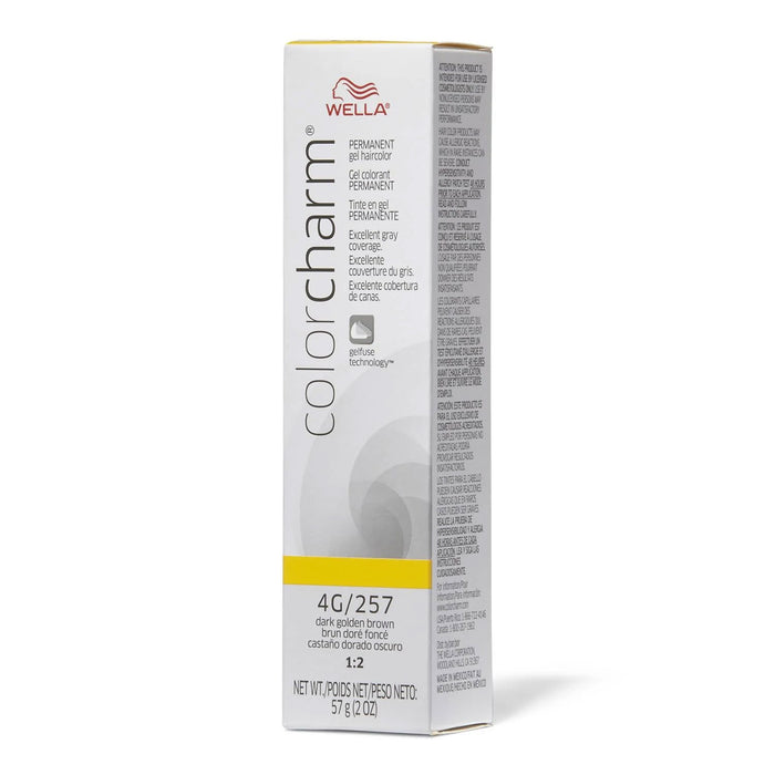 Wella Color Charm Permanent Gel Haircolor 4G/257 Dark Golden Brown 2 Oz.