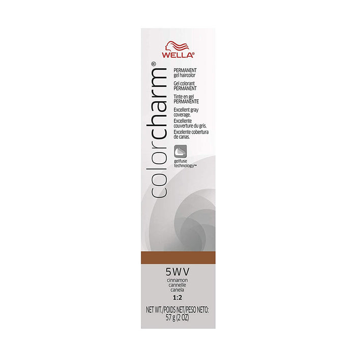 Wella Color Charm Permanent Gel Haircolor 5WV Cinnamon 2 Oz.