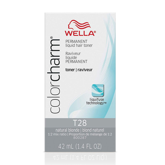 Wella Color Charm Permanent Liquid Hair Toner T28 Natural Blonde 1.4 Oz.