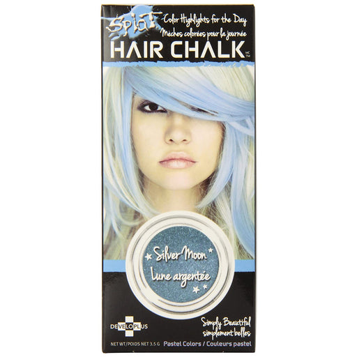 Splate Hair Chalk, Silver Moon,0.12 Oz.