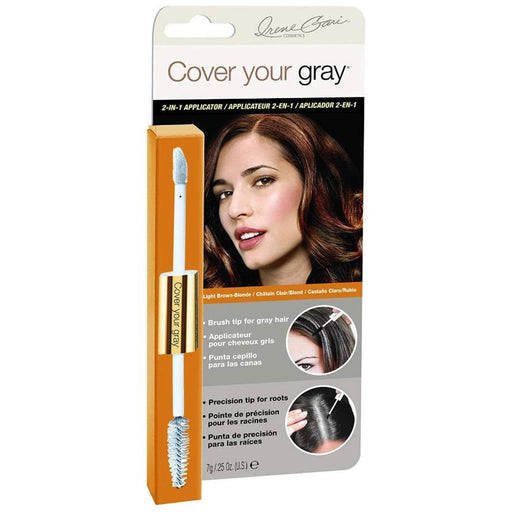 Cover Your Gray 2 In 1 Touch Up Wand And Sponge Tip Applicator Light Brown Blonde, 0.25 Oz.