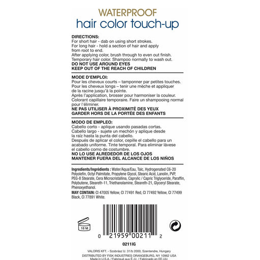Cover Your Gray Waterproof Root Touch Up Dark Brown, 0.53 Oz.