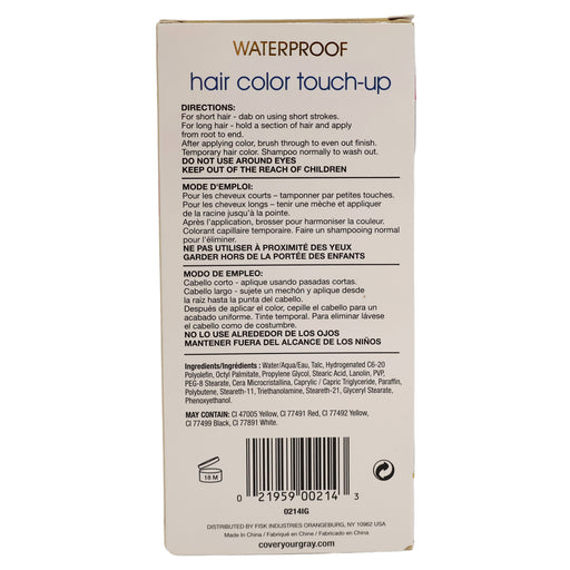 Cover Your Gray Waterproof Brush In Hair Color Touch Up Blonde, 0.53 Oz.
