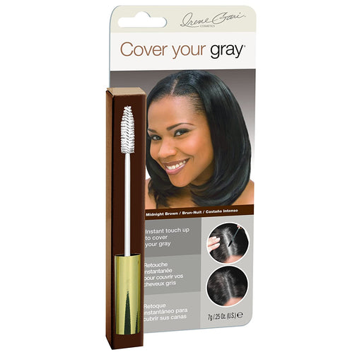 Cover Your Gray Brush In Mascara Wand Hair Touch Up Midnight Brown 0.25 Oz