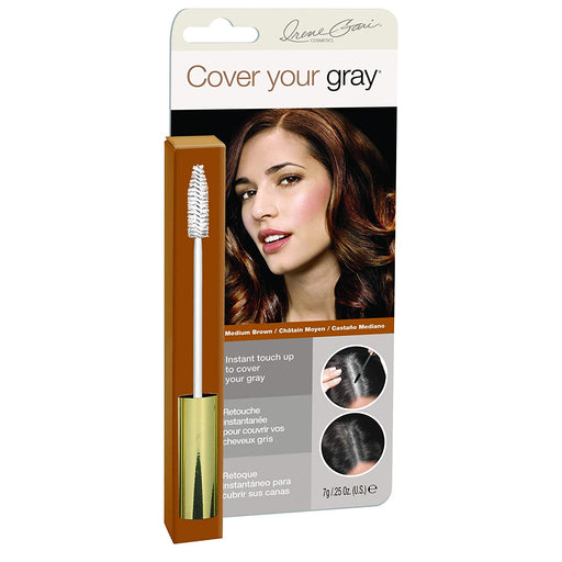Cover Your Gray Brush In Mascara Wand Hair Touch Up Medium Brown, 0.25 Oz.