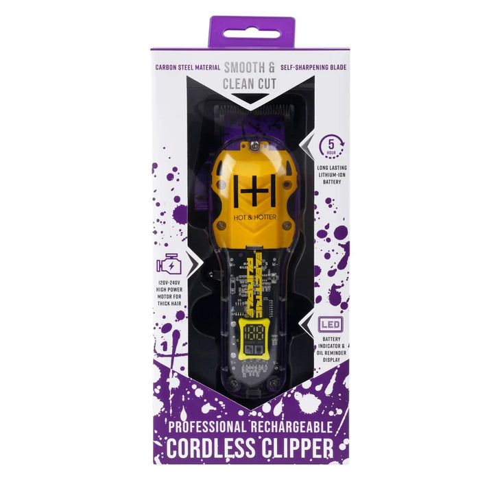 Hot  Hotter Professional Rechargeable Clippers Electric Purple