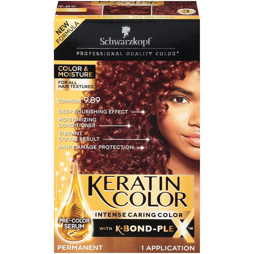 Schwarzkopf Keratin Color, Hair Color 9.89 Crimson