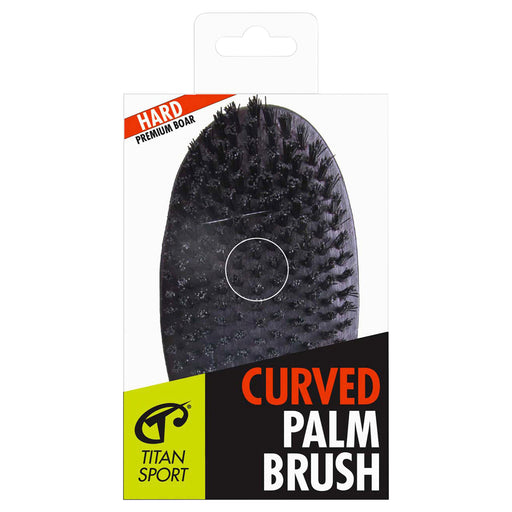 Titan Wooden Curved Palm Hard Brush.