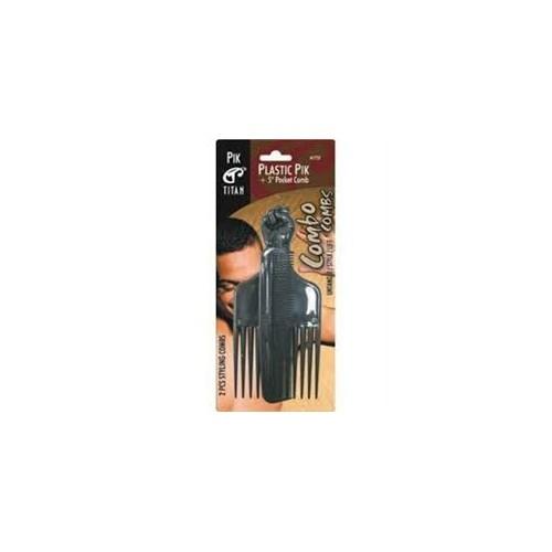 Titan Plastic Hair Pik Black Pack