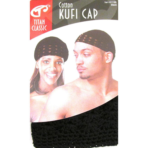 Titan Classic Cotton Kufi Cap, Black