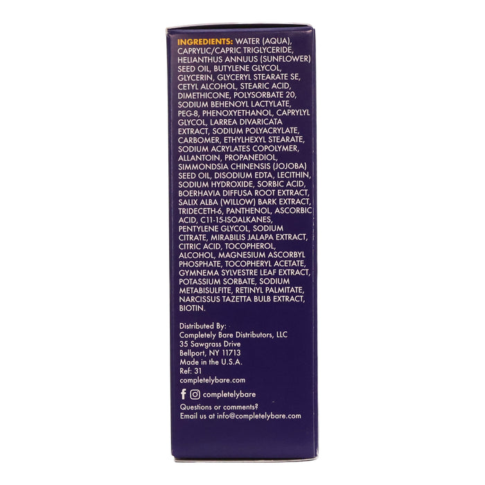 Completely Bare Go Fuzz Free Facial Moisturizer Hair Inhibitor, 1.7 Oz.