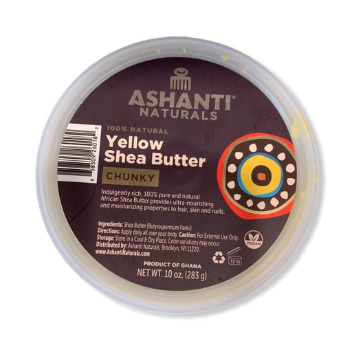 Ashanti Naturals Yellow Shea Butter Chunky 10 Oz.