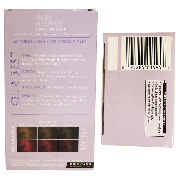 Dark And Lovely Fade Resist Hair Color, Crimson Moon, 362