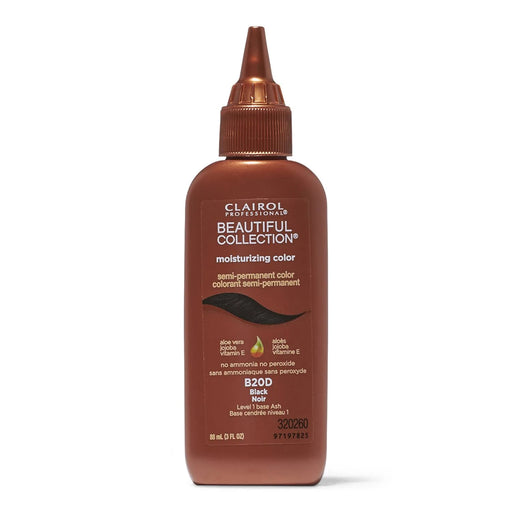 Clairol Beautiful Collection Semi Permanent Hair Color, B20D Black Noir, 3 Oz.
