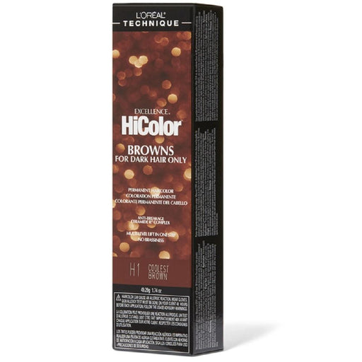 L'Oreal Excellence HiColor, Coolest Brown, H1, 1.74 oz