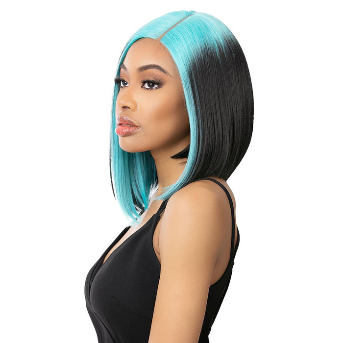 BFF Lace Freesiz Virtually undetectable Synthetic Fiber Lace Front Wig, Umbrella Mint