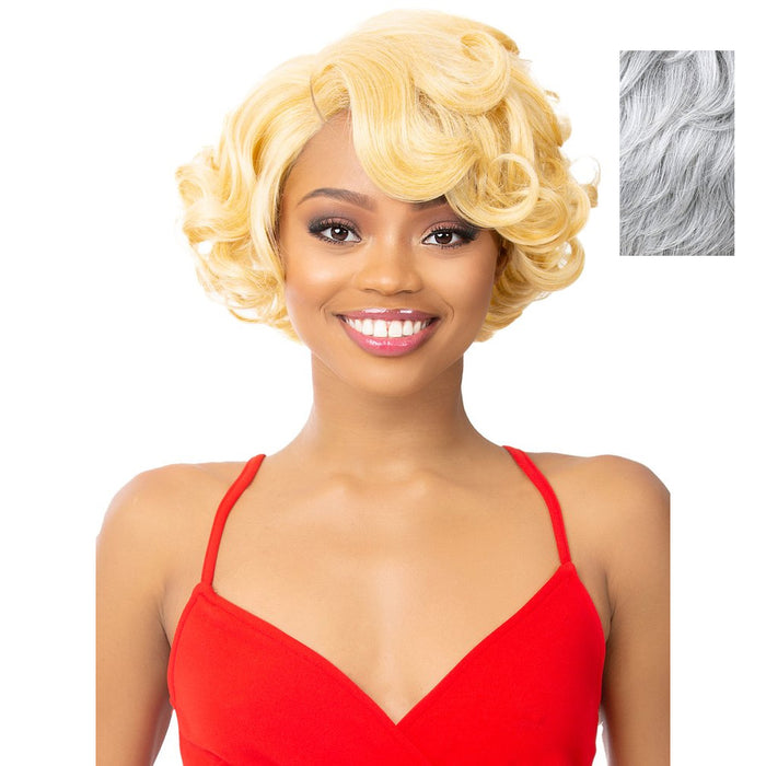 Nutique BFF HD Lace Romina Curly Wig, 10", Platinum Silver