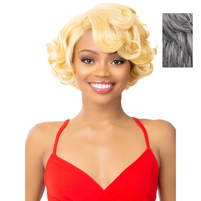 Nutique BFF HD Lace Romina Curly Wig, 10", Twilight Grey
