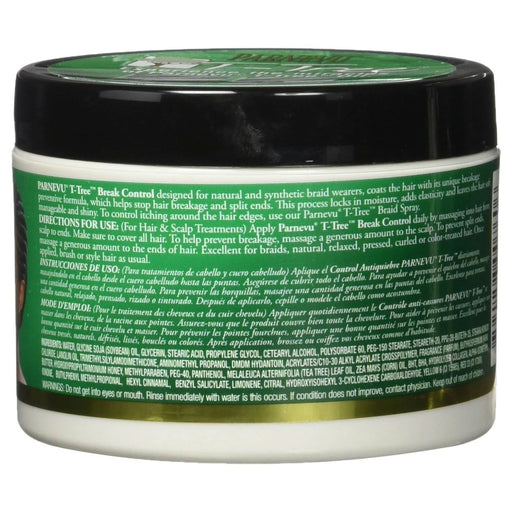 Parnevu Tea Tree Break Control Hair Cream Helps Stop Hair Breakage, 6 oz.