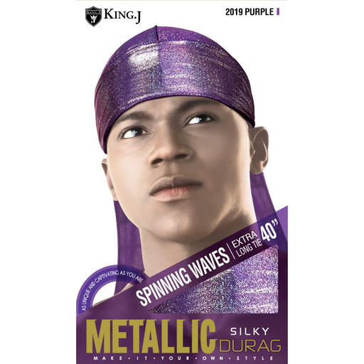 Qfitt King.J Metallic Silky Durag, Purple