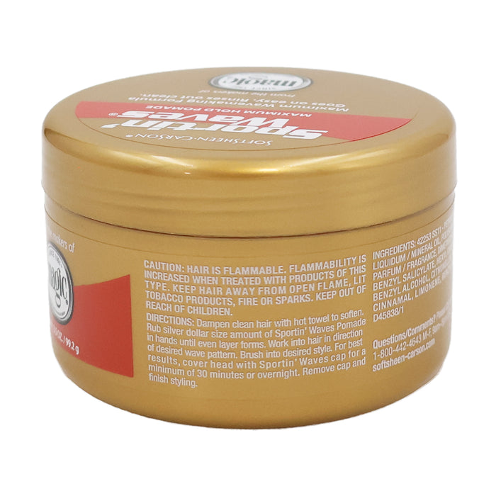 Softsheen Carson Sportin' Waves Maximum Hold Pomade, 3.5 Oz